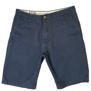 Volcom Shorts Mens 32 Navy Blue Cotton Blend Chinos Skater Grunge